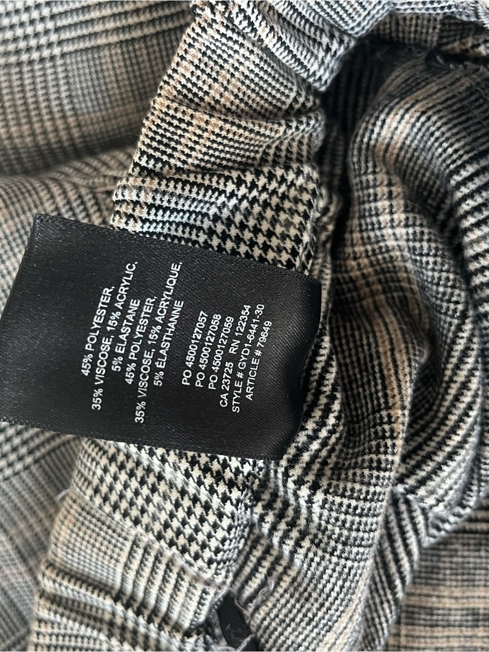 Gray Plaid Dress Pants - Picture 5 of 6